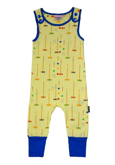 Moromini Kid's Croquet 4 Ever Playsuit In Yellow
