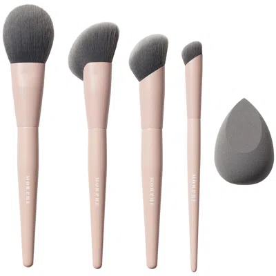 Morphe Shaping Essentials Bamboo And Charcoal Infused Face Brush Set In White