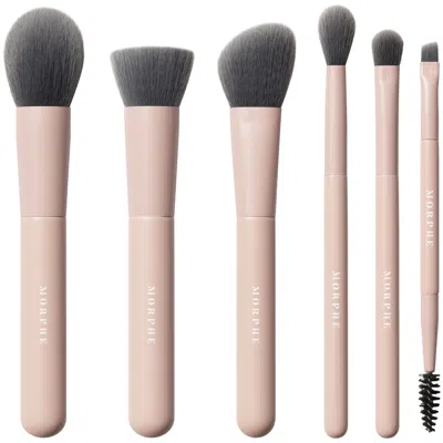 Morphe Shaping Essentials Bamboo And Charcoal Infused Travel Brush Set In White