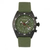 Morphic M53 Series, Black Case, Chronograph Fiber Weaved Olive Leather Band Watch W/date, 45mm In Black/olive