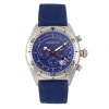 Morphic M53 Series Chronograph Fiber-weaved Leather-band Watch W/date In Silver/blue