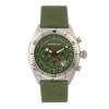 Morphic M53 Series Chronograph Fiber-weaved Leather-band Watch W/date In Silver/olive