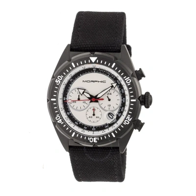 Morphic M53 Series Chronograph Silver Dial Men's Watch 5304 In Black / Silver