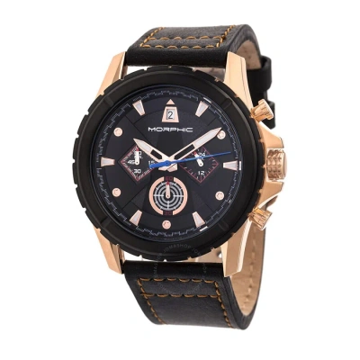 Morphic M57 Series Chronograph Black Dial Men's Watch 5705 In Metallic
