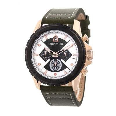 Morphic M57 Series Chronograph Silver Dial Men's Watch 5706 In Black / Gold Tone / Olive / Silver
