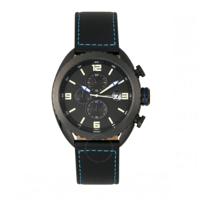 Morphic M64 Series Chronograph Black Dial Men's Watch 6406 In Black / Blue