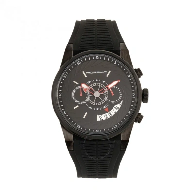 Morphic M72 Series Chronograph Quartz Black Dial Men's Watch 7205 In Red   / Black