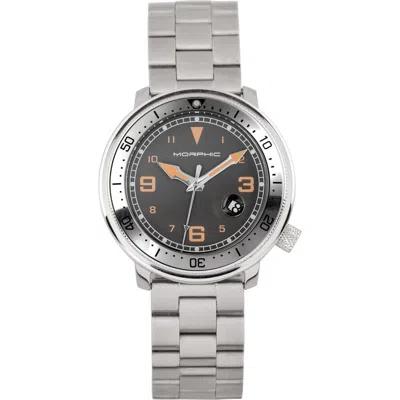 MORPHIC MORPHIC M74 SERIES BRACELET WATCH W/MAGNIFIED DATE DISPLAY