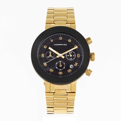 Morphic M78 Series Chronograph Quartz Black Dial Men's Watch 7805 In Black / Gold / Gold Tone / Yellow