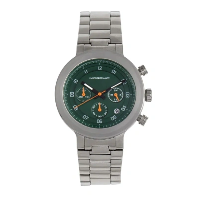 Morphic M78 Series Chronograph Quartz Green Dial Men's Watch 7803 In Metallic
