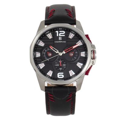 Morphic M82 Series Chronograph Quartz Black Dial Men's Watch 8202 In Red   / Black