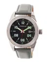 Morphic M63 Series Leather-band Watch W/date In Black/grey