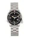 Morphic M74 Series Bracelet Watch W/magnified Date Display In Gunmetal/black & Silver/black