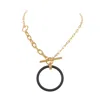 Morra Designs Onyx Toggle Necklace In Gold In Gold