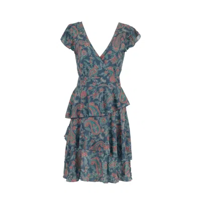Morrato Bali Women's Blue Darya Mini Dress Ainsley Sapphire