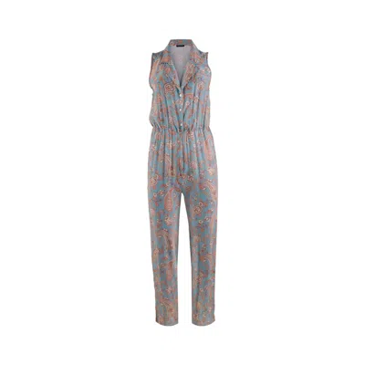 Morrato Bali Women's Blue Freya Jumpsuit Sleeveless Ainsley Tourmaline