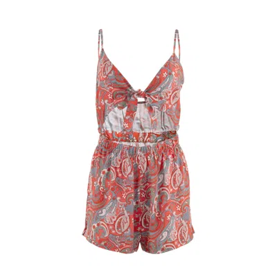 Morrato Bali Women's Clarissa Playsuit Daviana Orange Red