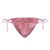 Morrato Bali Women's Claudia Bikini Bottom Topographical Red In Red