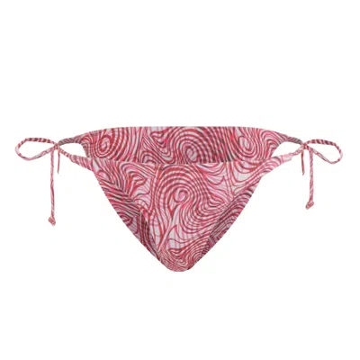 Morrato Bali Women's Claudia Bikini Bottom Topographical Red