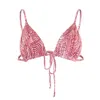 Morrato Bali Women's Claudia Bikini Top Topographical Red In Red