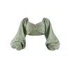 Morrato Bali Women's Green Brielle Top Blouse Basil In Green