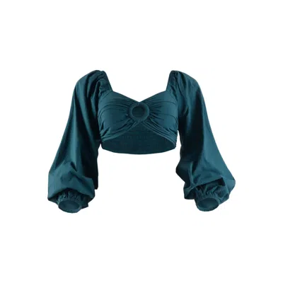Morrato Bali Women's Green Brielle Top Blouse Pine