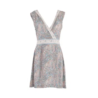 Morrato Bali Women's Jewel Mini Dress Daviana Cadet Blue