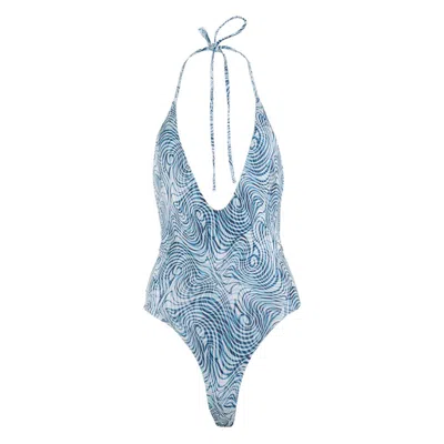 Morrato Bali Women's Marylin One Piece Topographical Blue