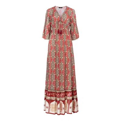 Morrato Bali Women's  - Eesha Maxi Dress - Giina Red Ochre In Multi