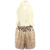Morrato Bali Women's Neutrals / Brown Cera Playsuit Clare Vanilla Custard In Brown