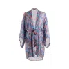 Morrato Bali Women's Nina Kimono Doodle Blue In Blue