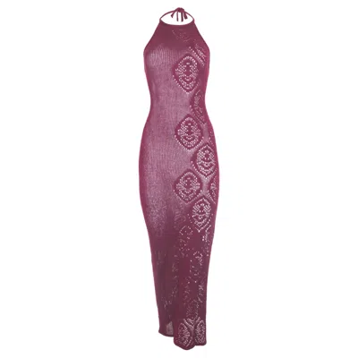 Morrato Bali Women's Pink / Purple  - Celeste Maxi Dress Plum In Pink/purple