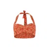 Morrato Bali Women's Red / Gold Kapila Top Ellie Lava In Red/gold