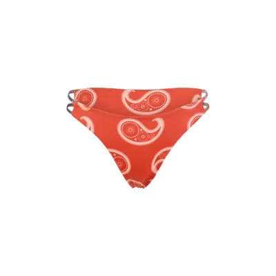 Morrato Bali Women's Red Janan Bikini Bottom Soraya Molten Lava