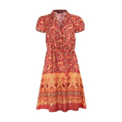 Morrato Bali Women's Red  - Freya Midi Dress - Kenna Riona In Orange