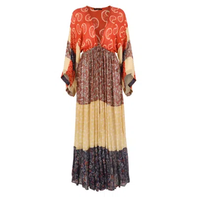 Morrato Bali Women's Red / Yellow / Orange Paras Robe Soraya In Red/yellow/orange