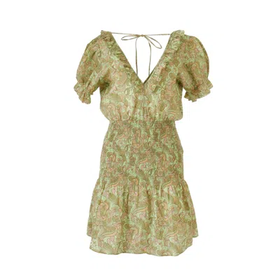 Morrato Bali Women's Scarla Mini Dress Lesley Luminary Green