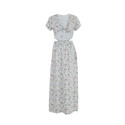 Morrato Bali Women's White Alora Maxi Dress Fleur Seashell