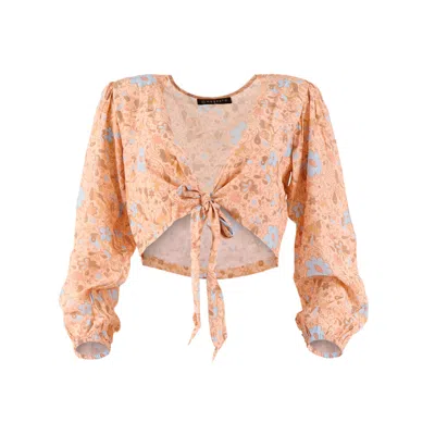 Morrato Bali Women's Yellow / Orange Calandra Top Fleur Peach In Yellow/orange