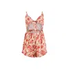 MORRATO BALI WOMEN'S YELLOW / ORANGE CLARISSA SHORT JUMPSUIT AINSLEY PEACH
