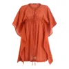 Morrato Bali Women's Yellow / Orange Insha Kaftan Burnt Ochre In Yellow/orange