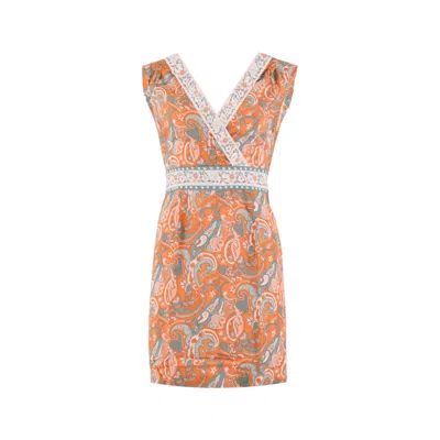 Morrato Bali Women's Yellow / Orange Jewel Mini Dress Daviana Tangerine In Yellow/orange