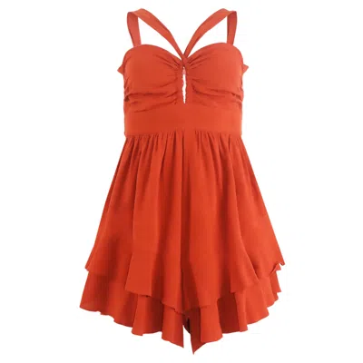 Morrato Bali Women's Yellow / Orange Ruhani Playsuit Burnt Ochre In Yellow/orange