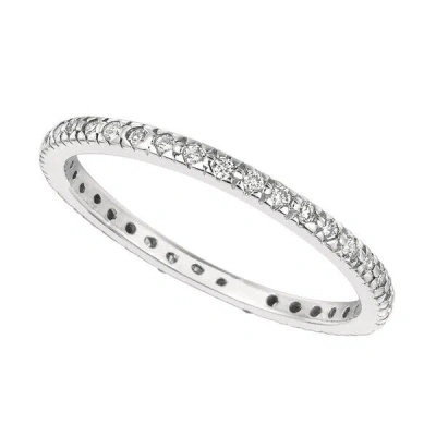 Pre-owned Morris 0.25 Carat Natural Diamond Eternity Ring Band Si 14k White Gold