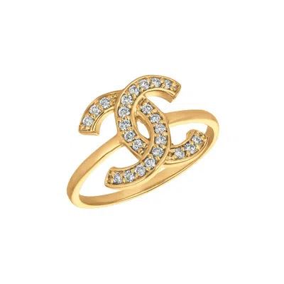 Pre-owned Morris 0.25 Carat Natural Diamond Pave Ring Si 14k Yellow Gold