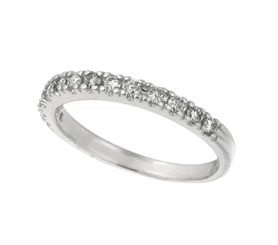 Pre-owned Morris 0.25 Carat Natural Diamond Stackable Ring Band Si 14k White Gold 2mm Width