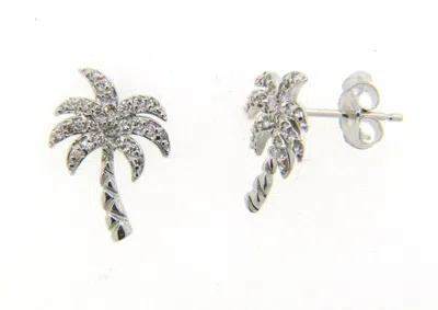 Pre-owned Morris 0.30ct All Natural Diamond Palm Earrings Si 14k White Gold E5232wd