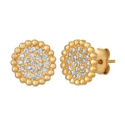 Pre-owned Morris 0.40 Carat Natural Diamond Earrings Si 14k Yellow Gold Bubble Collection