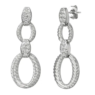 Pre-owned Morris 0.50 Carat Natural Diamond Earrings G-h Si In 14k White Gold