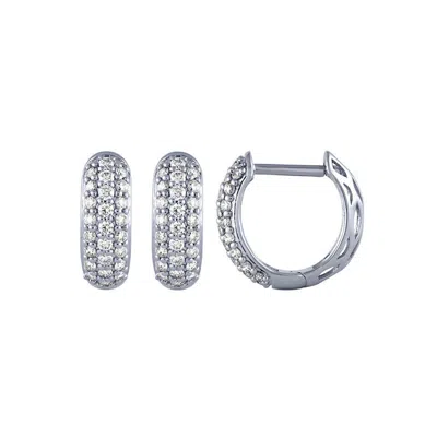 Pre-owned Morris 0.50 Carat Natural Diamond Hoop Huggie Earrings Si 14k White Gold